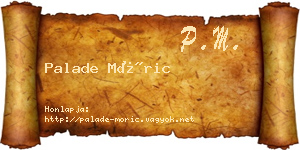 Palade Móric névjegykártya